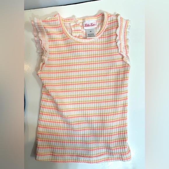 Girls Denim Bib Overalls Short Outfit by Little Lass Size 6X - Picture 5 of 5